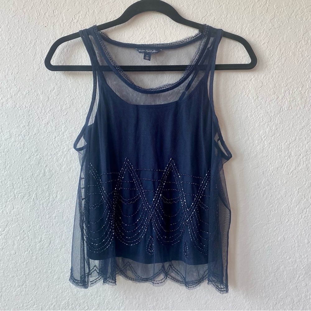 Beaded AE Tank Top